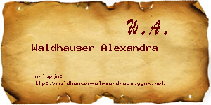 Waldhauser Alexandra névjegykártya