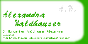 alexandra waldhauser business card